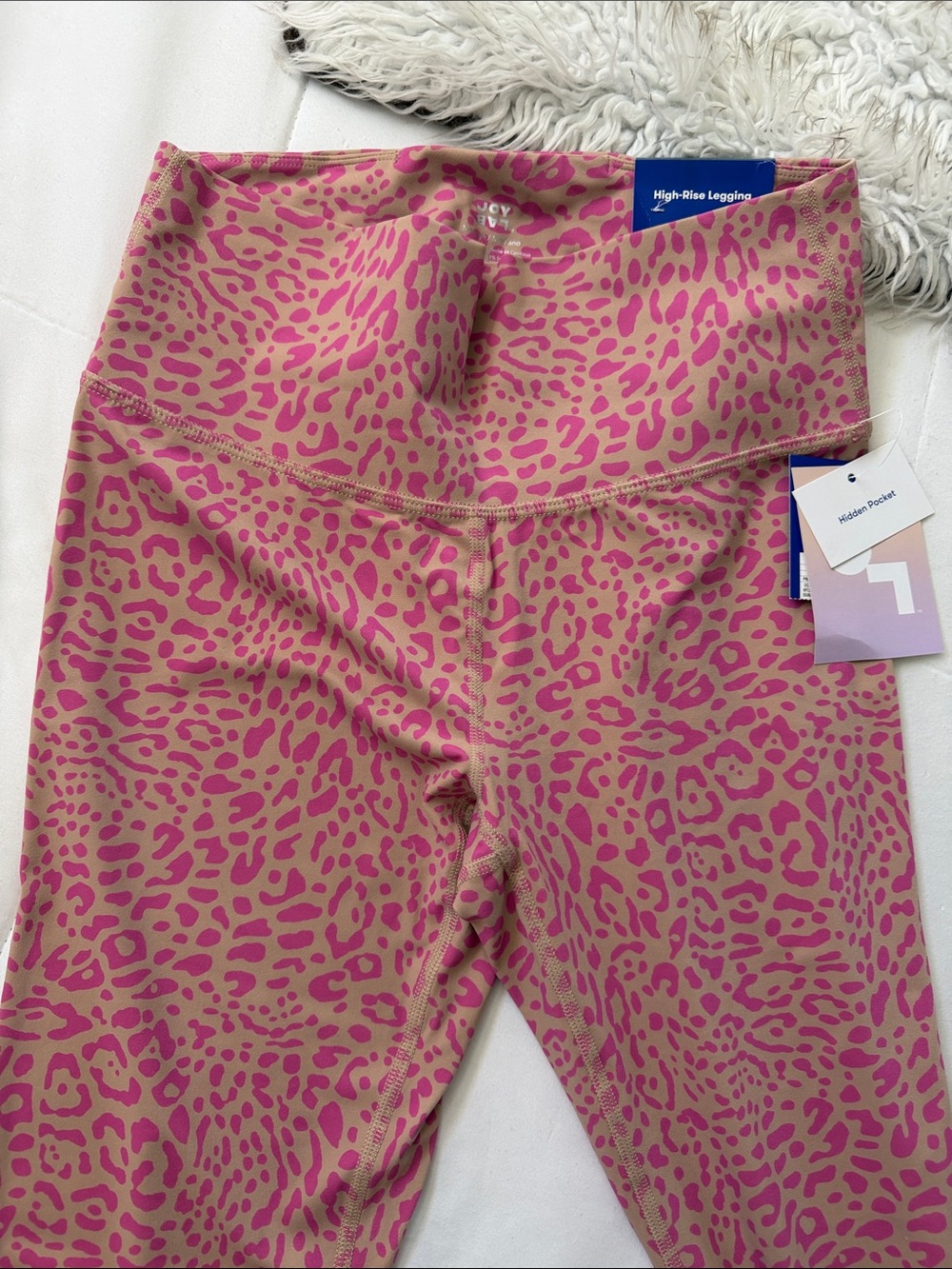 High-Rise Pink Leopard Print Leggings